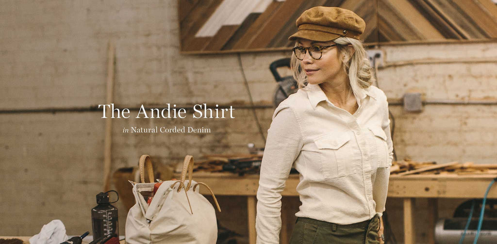 The Andie Shirt in Natural Corded Denim