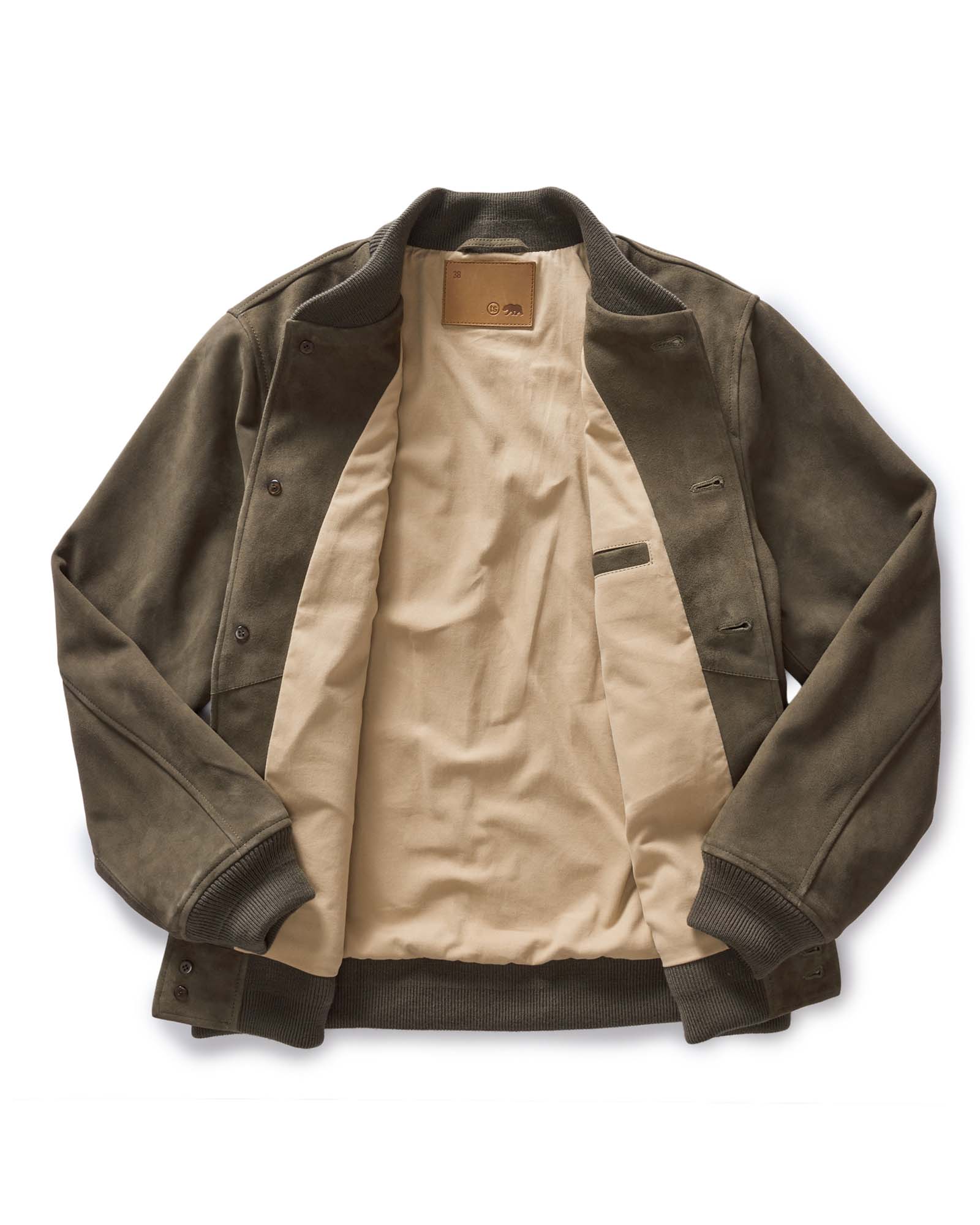 The Bomber Jacket in Army Suede