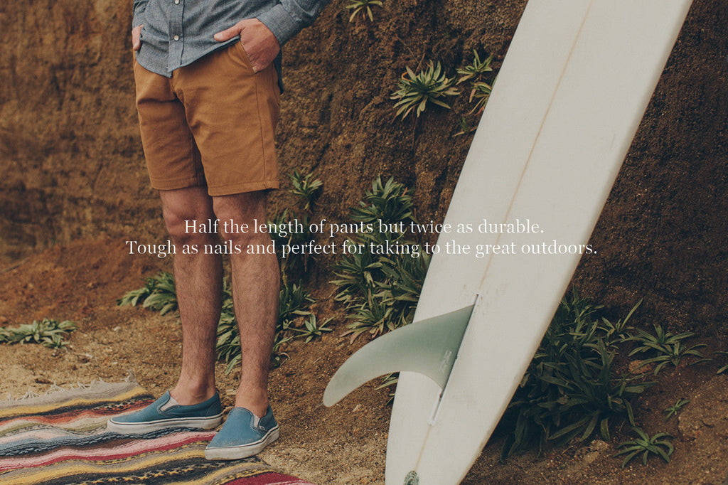 Camel Duck Canvas Camp Shorts