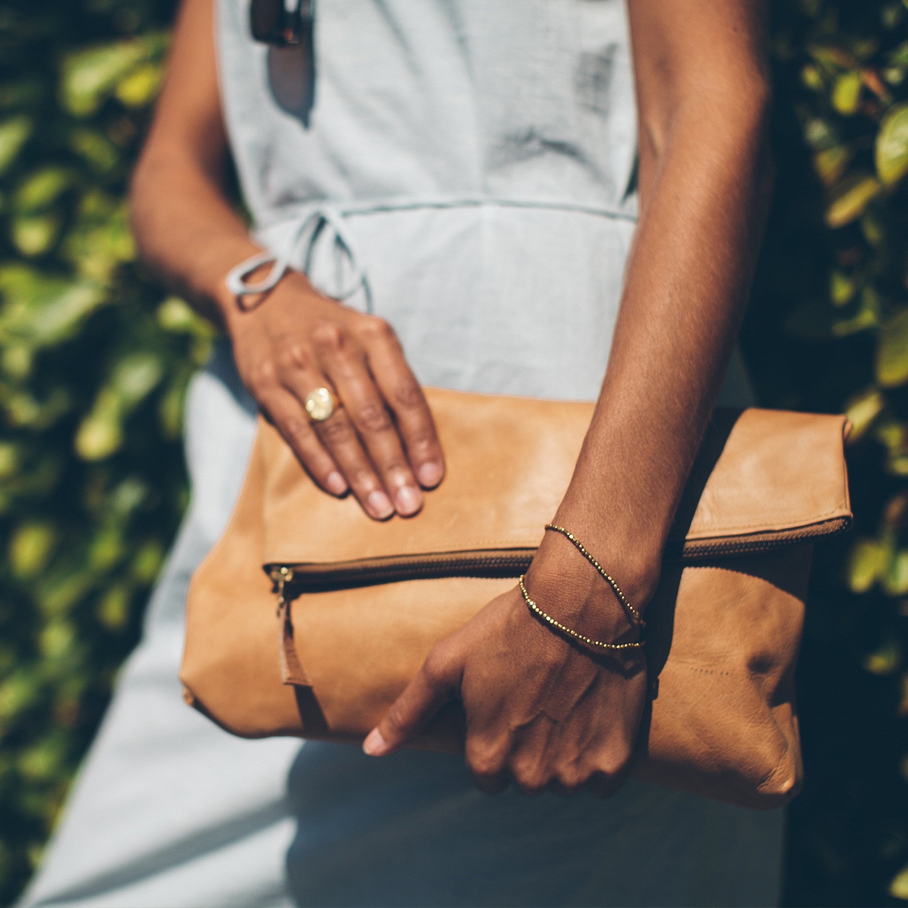 Lima Clutch in Almond
