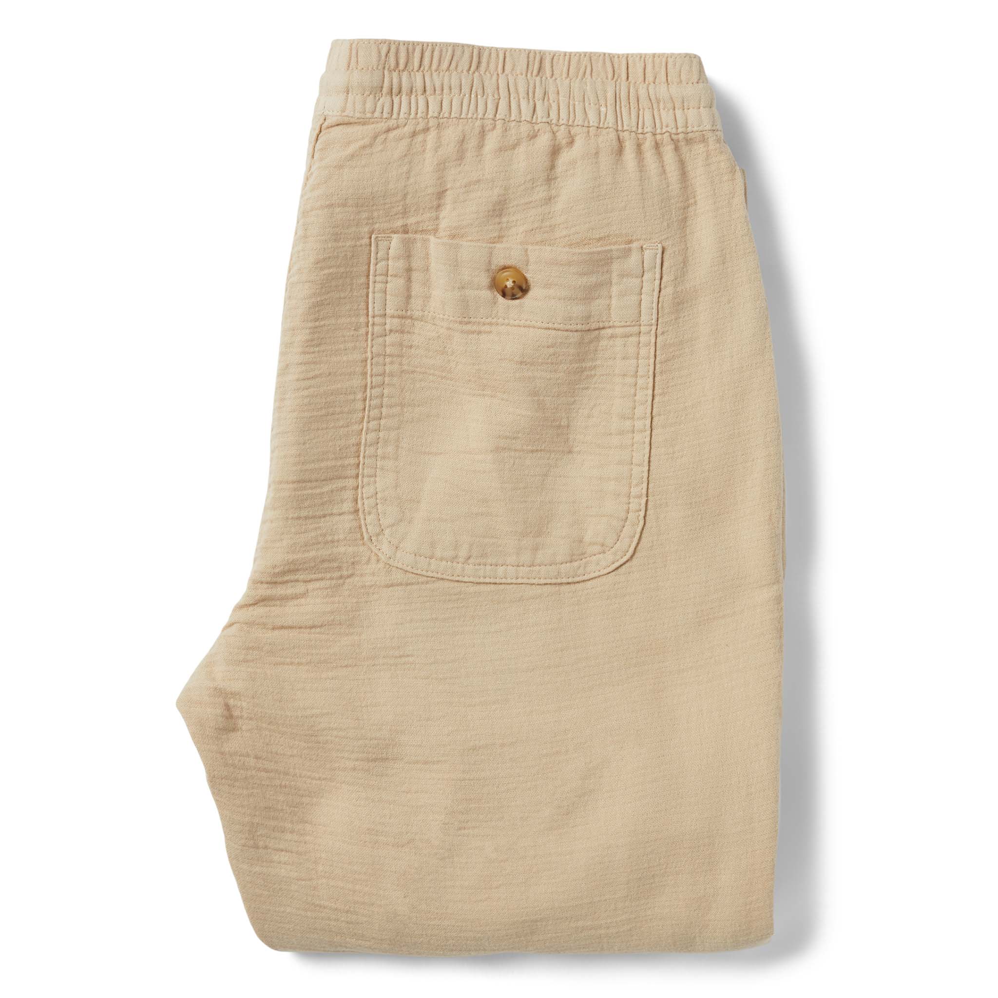 The Apres Pant in Khaki Double Cloth
