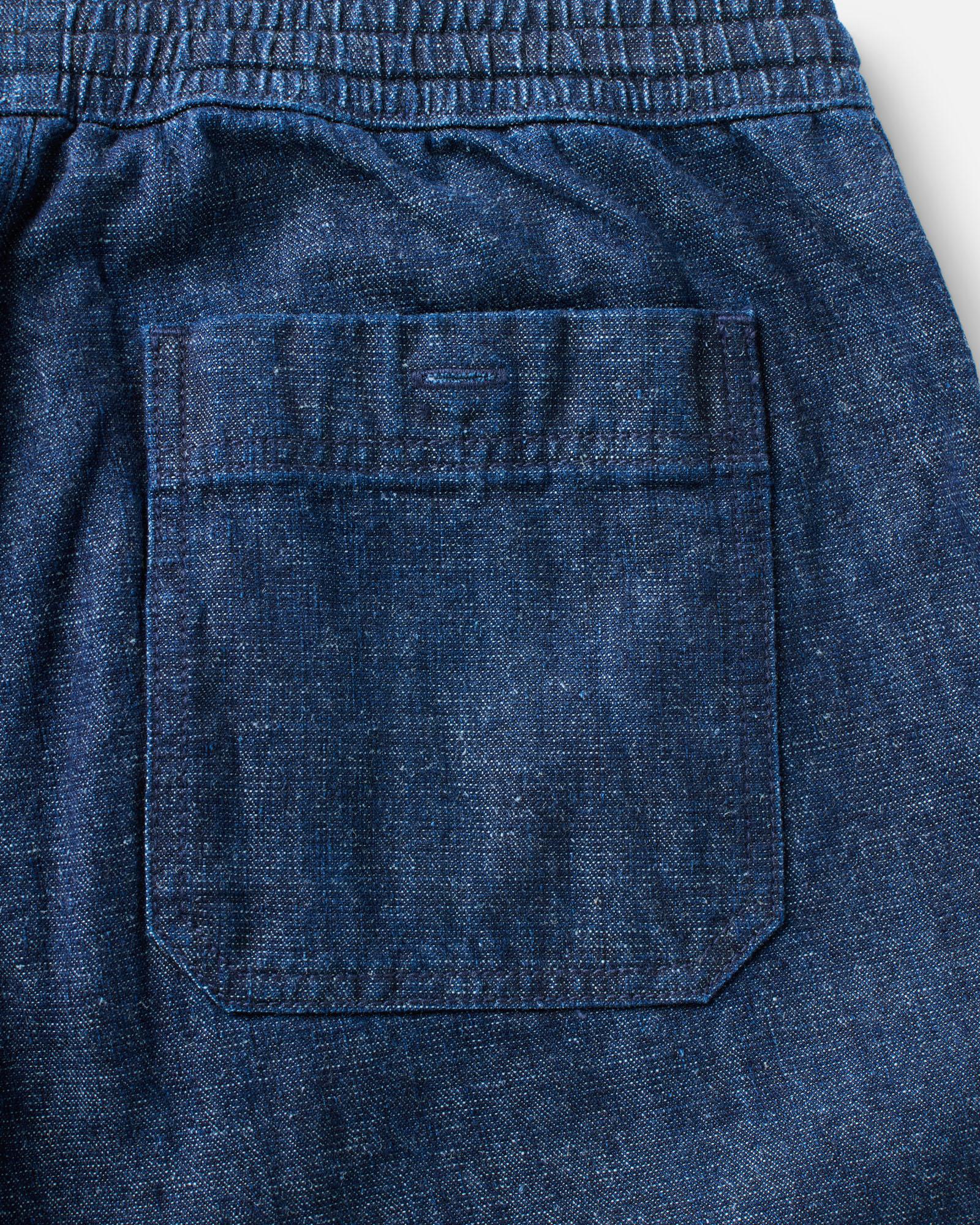 The Breakwater Pant in Rinsed Indigo Hemp Denim