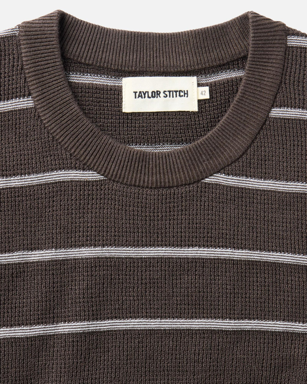 The Brody Sweater Tee in Espresso Stripe
