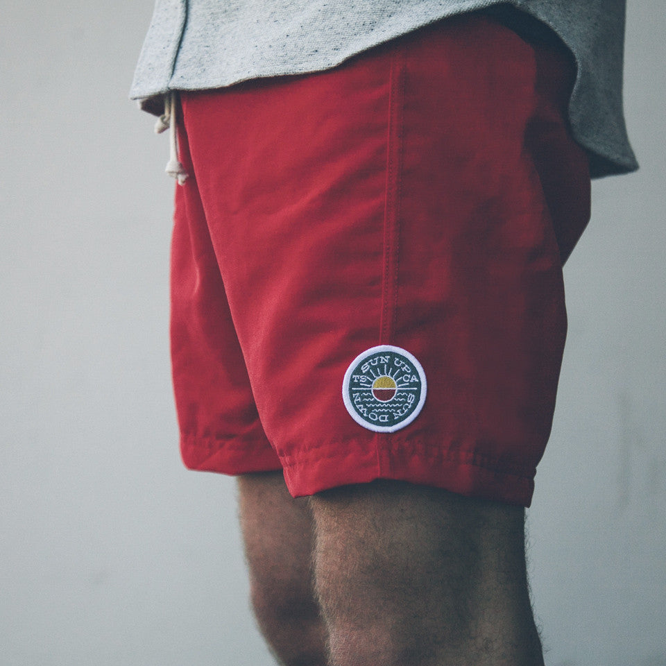 Red Sun Up Swim Trunk