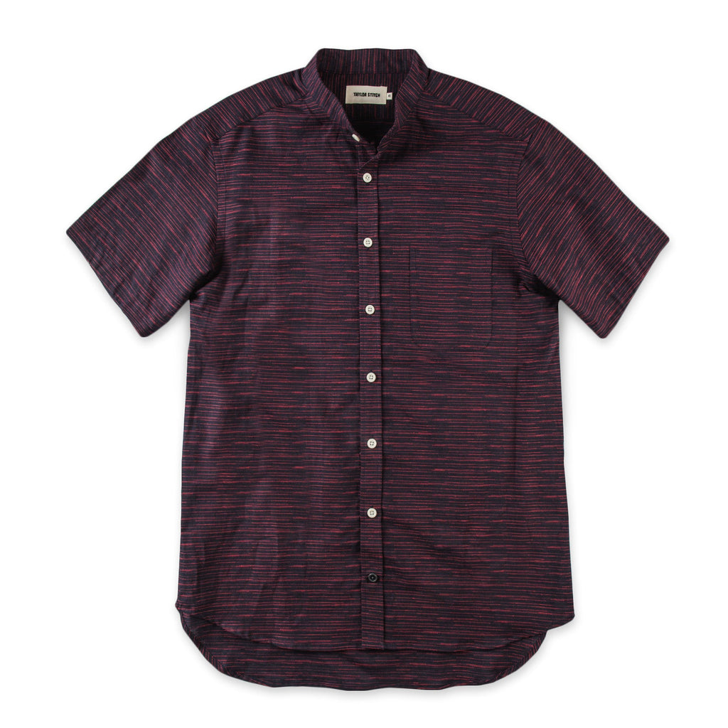 The Bandit in Navy & Red Slub Stripe