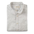 The Bandit in White & Navy Slub Stripe
