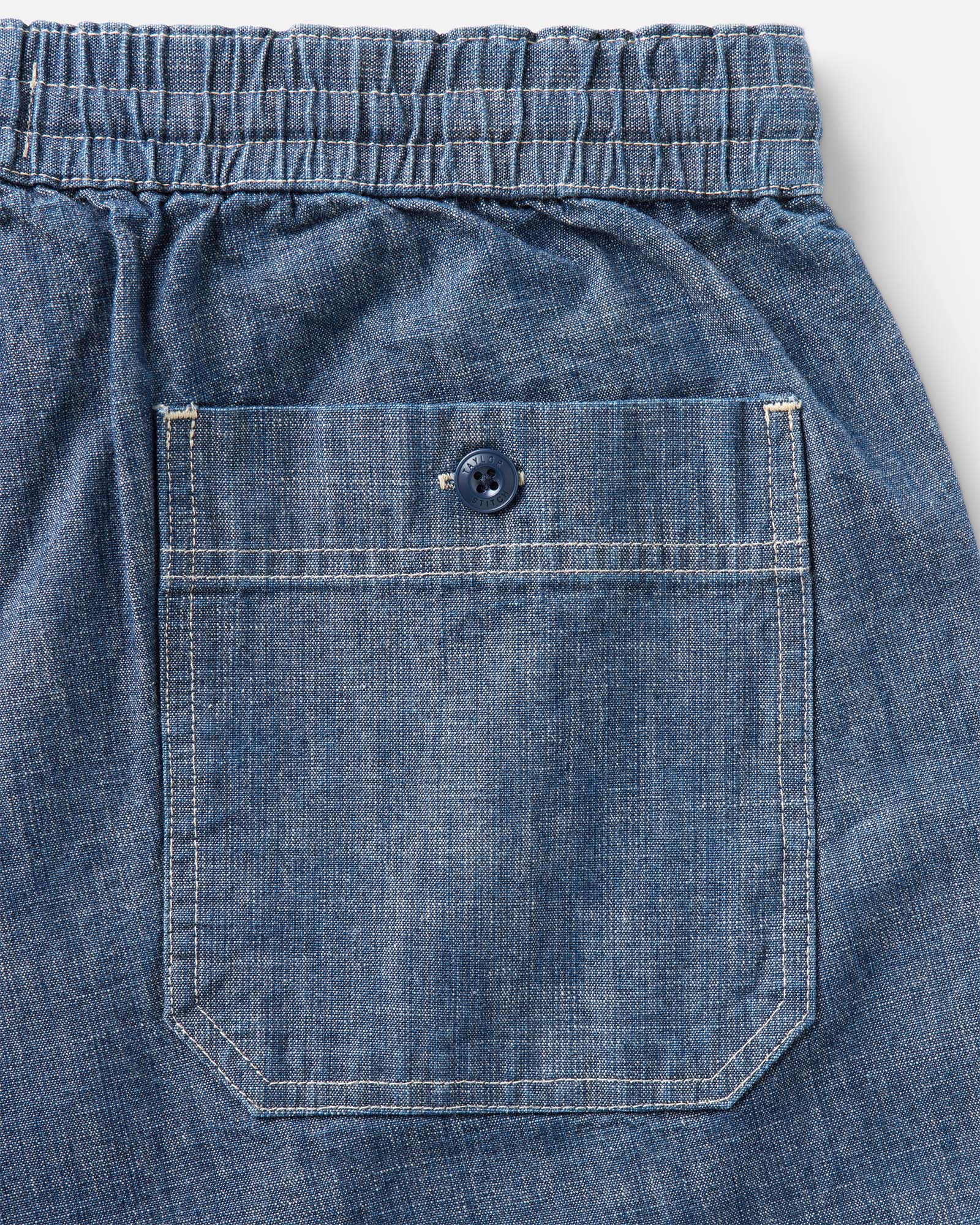 The Breakwater Short in Washed Indigo Chambray