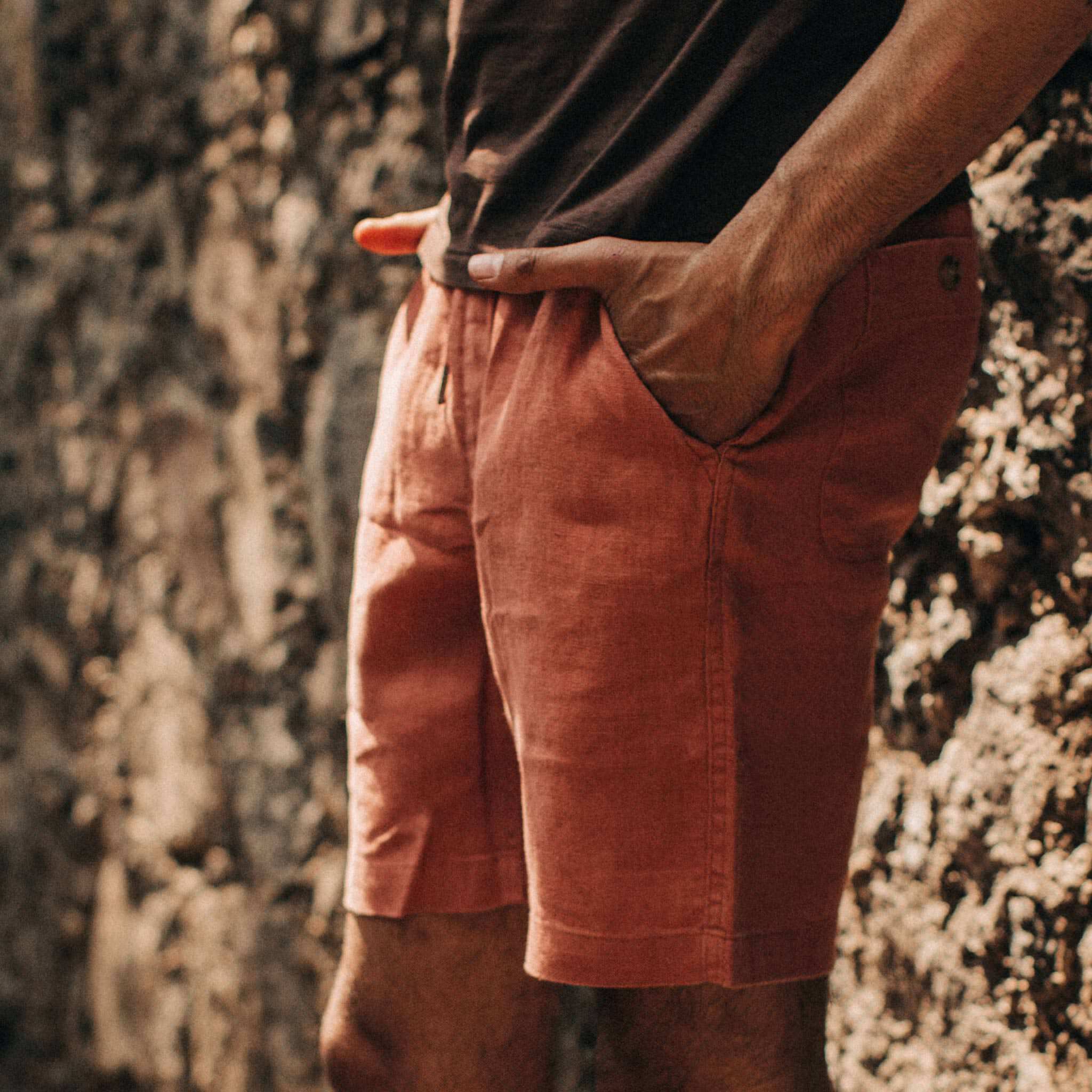 The Apres Short in Rust Hemp