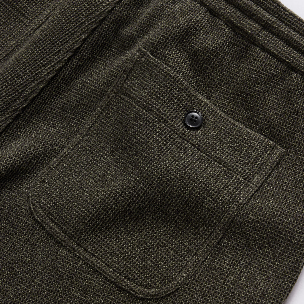 The Apres Short in Army Waffle
