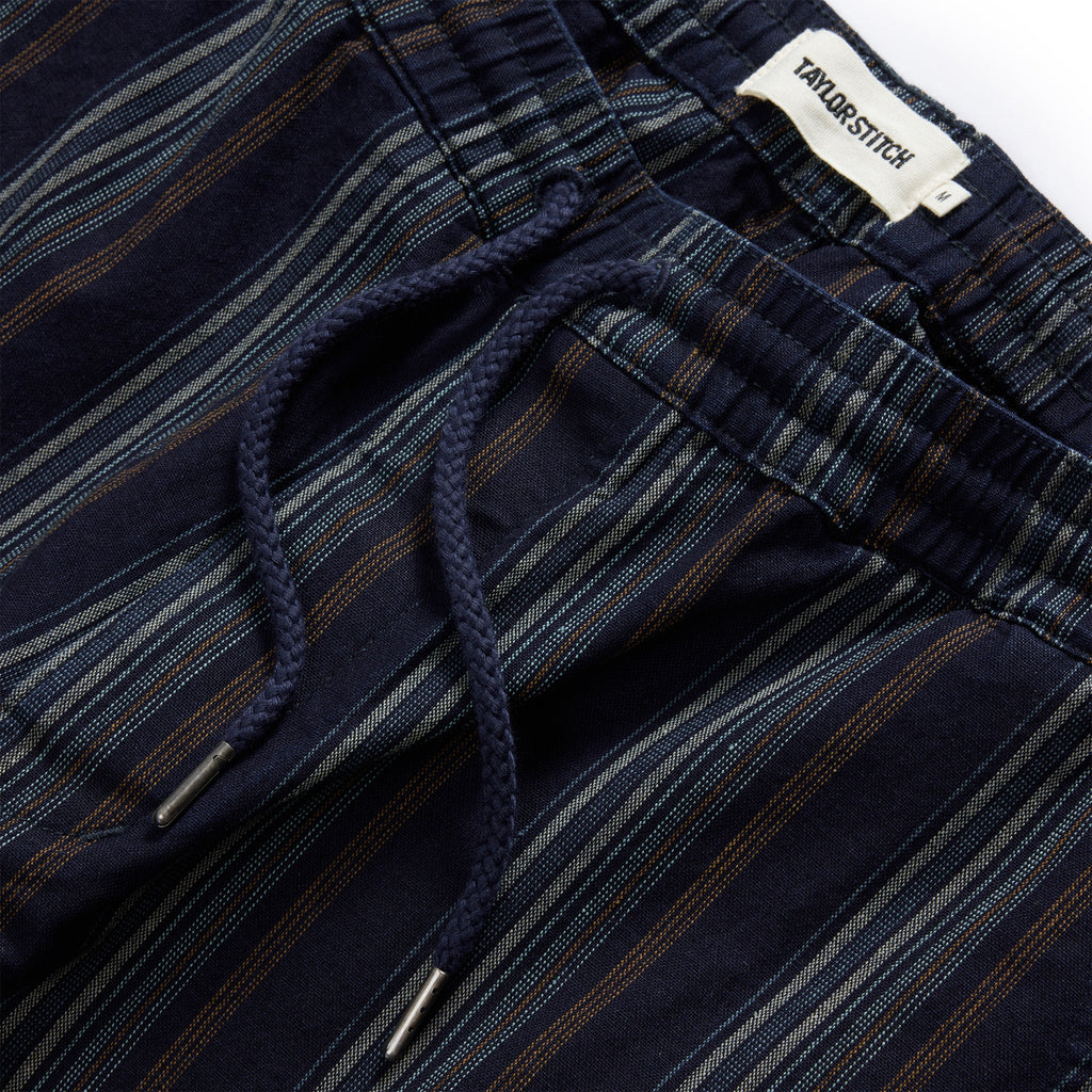 The Apres Short in Indigo Stripe