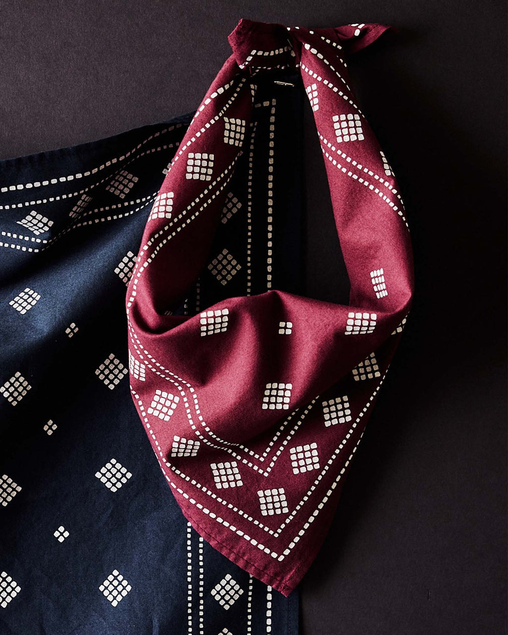 The Bandana in Dried Cherry Diamond