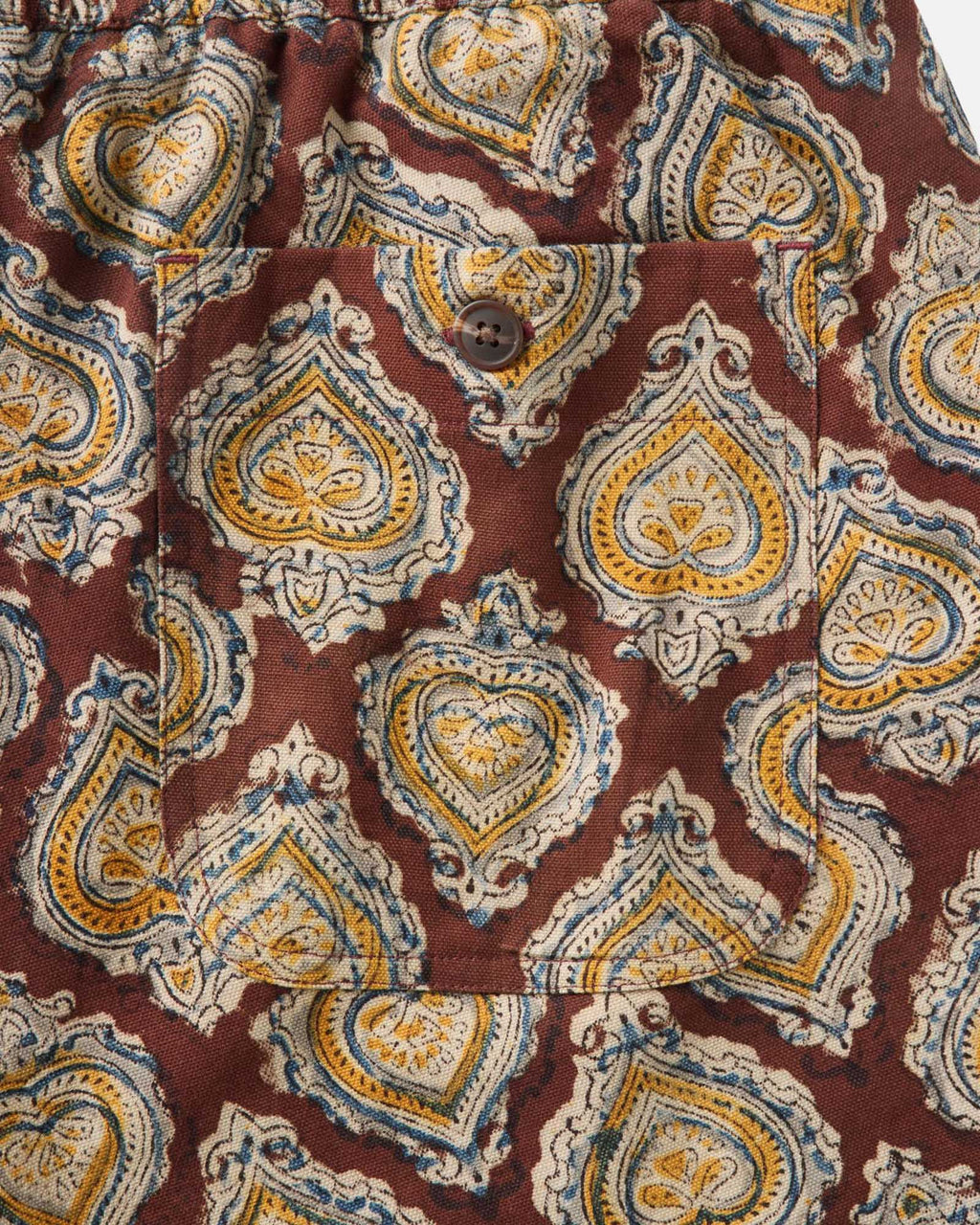 The Apres Short in Sangria Block Print