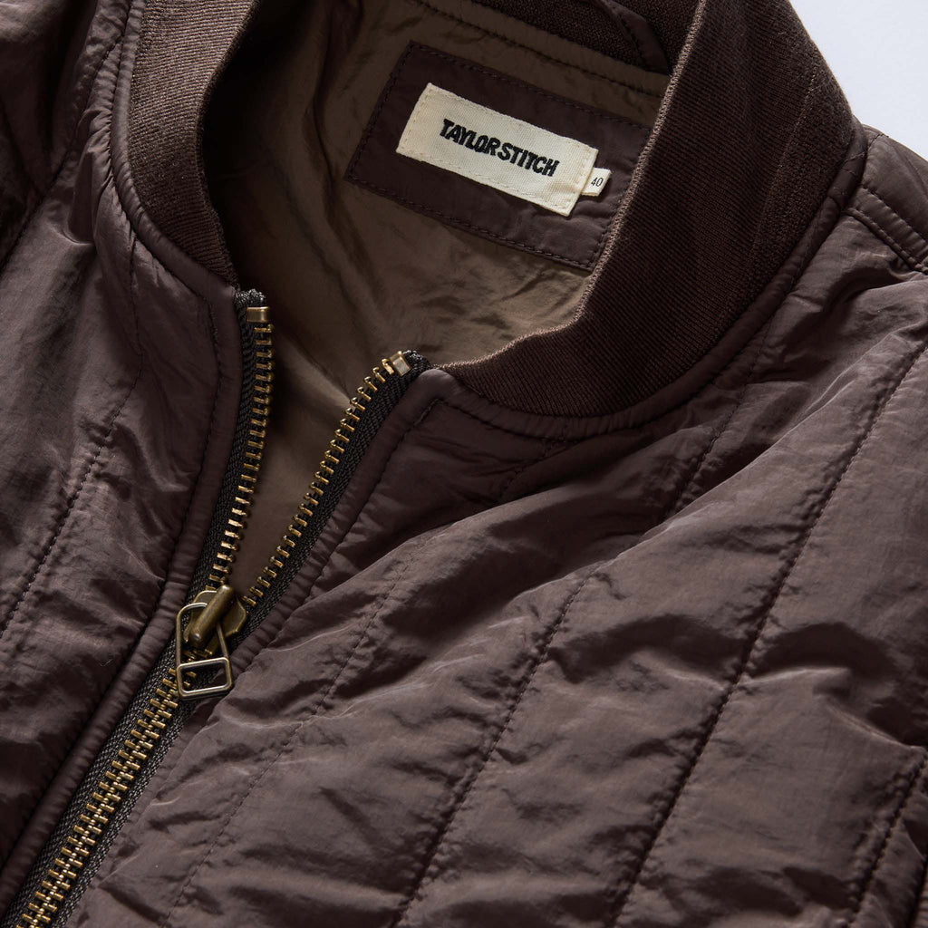 The Able Jacket in Soil Quilted Nylon