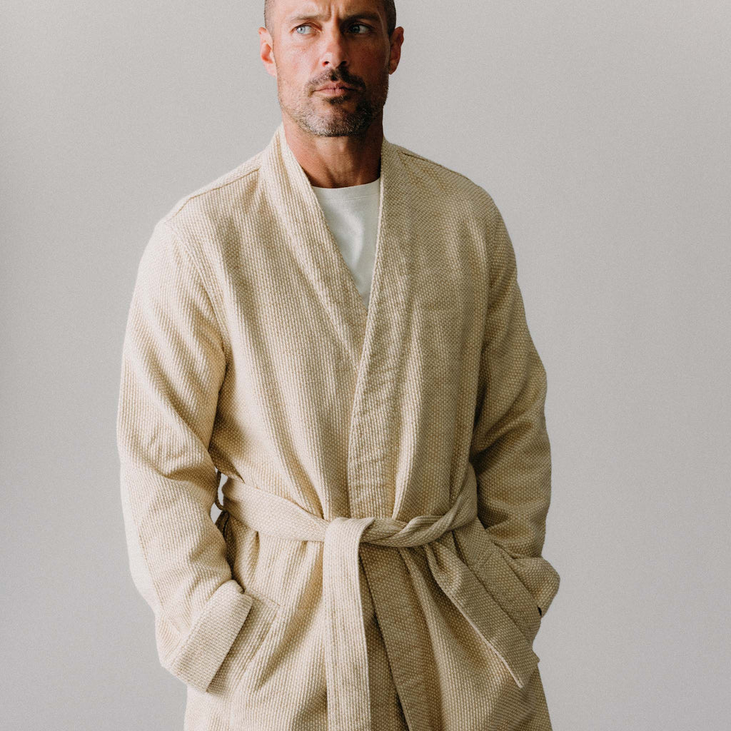 The Apres Robe in Natural Sashiko