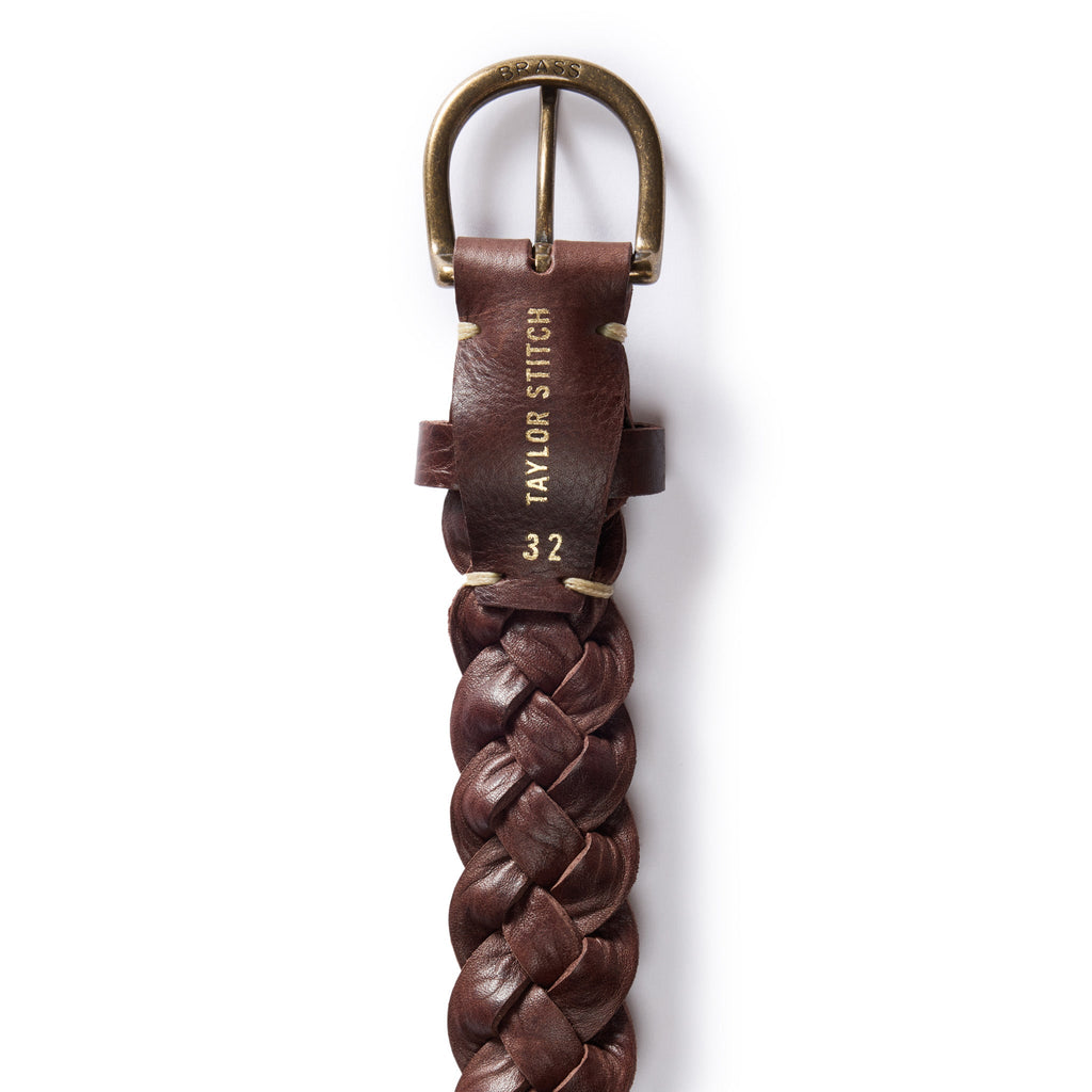 The Braided Belt in Dark Brown