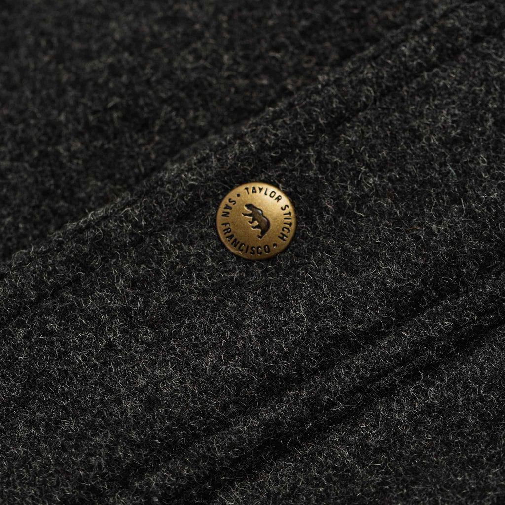The Bomber Jacket in Charcoal Wool