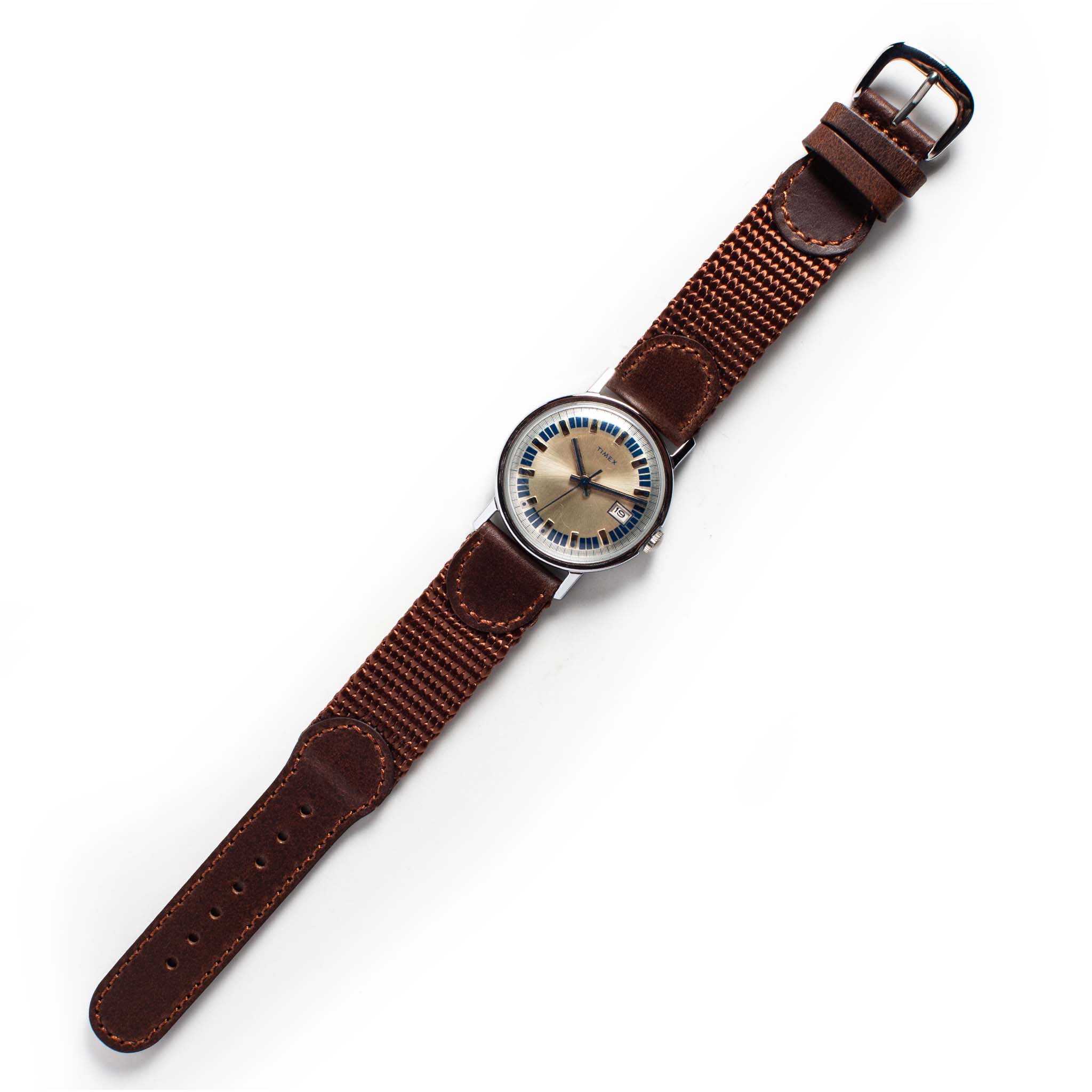 1974 Timex Mercury Calendar Silver