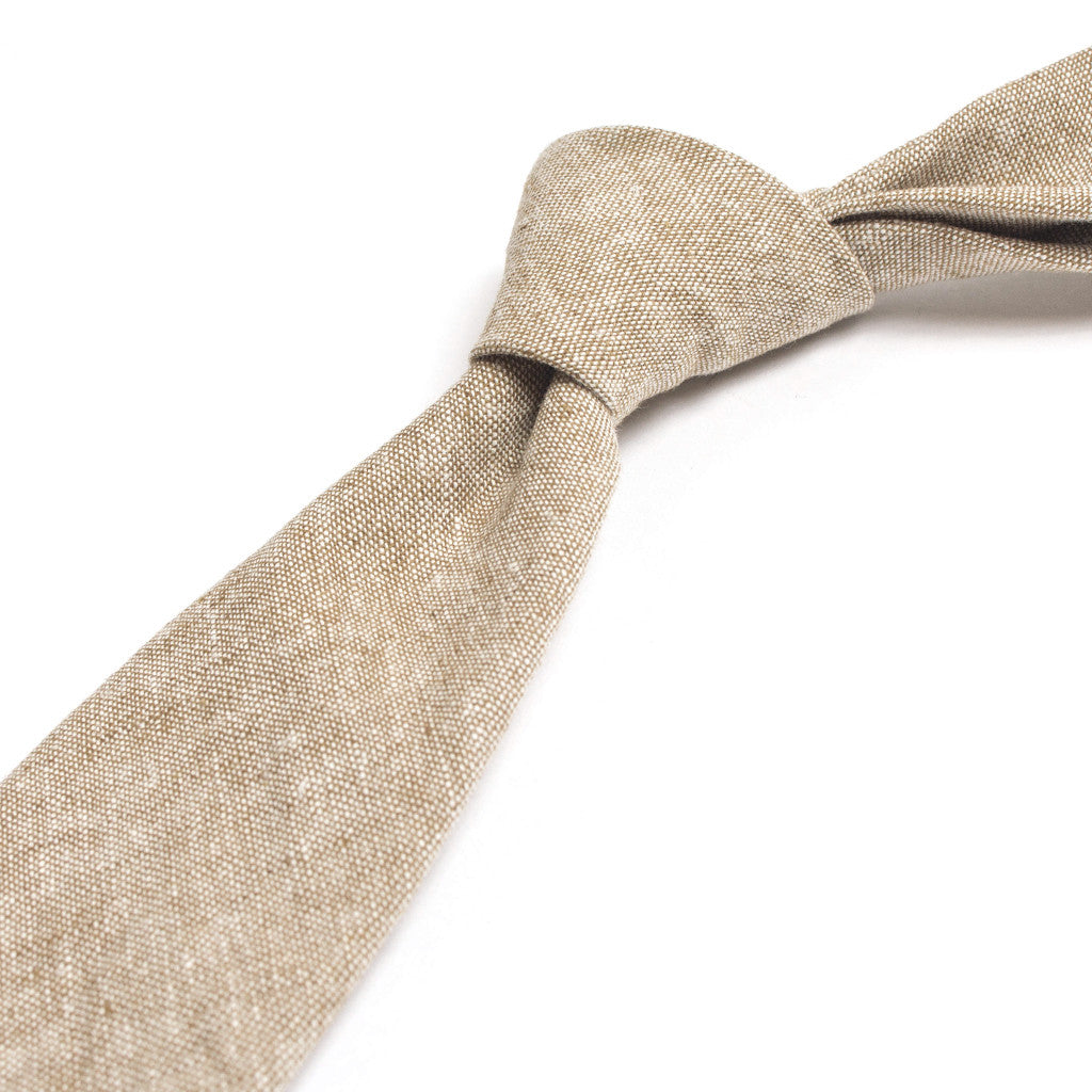 Khaki Linen Chambray Tie