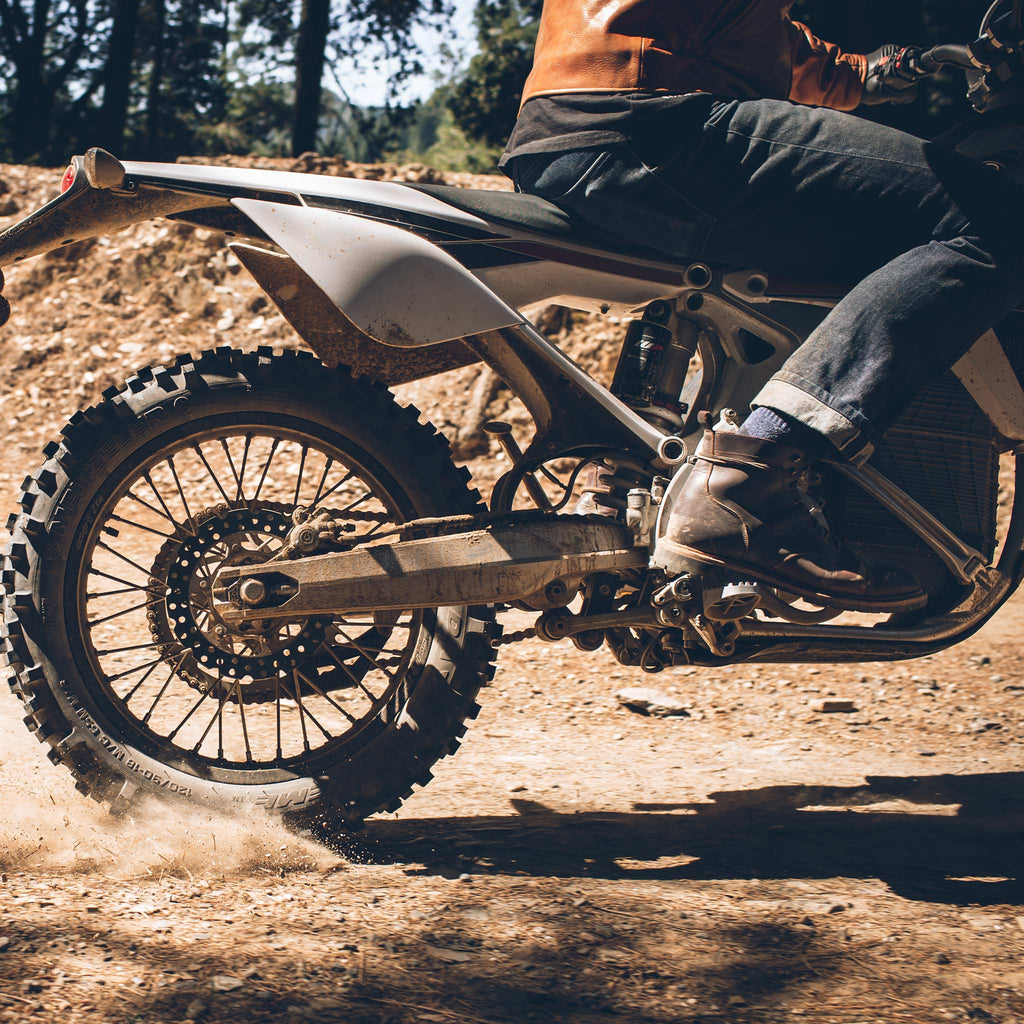 The Alta Motors Redshift EX in Taylor Stitch Custom
