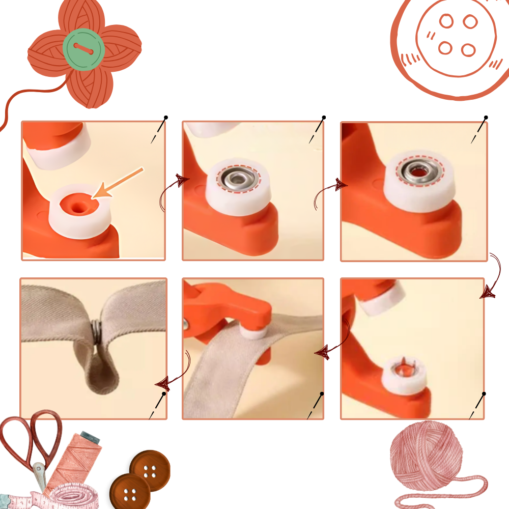 Quick Assembly Snap Button Press
