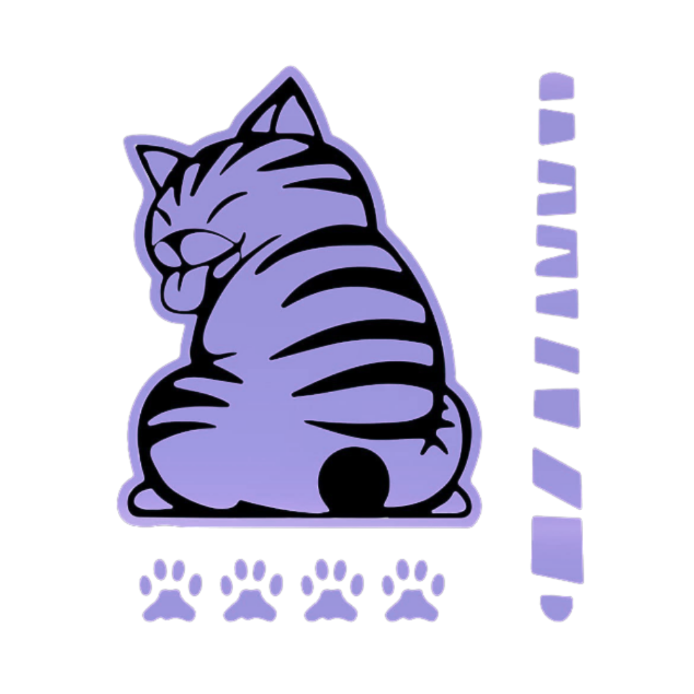 Quirky Cat Wiper Decal