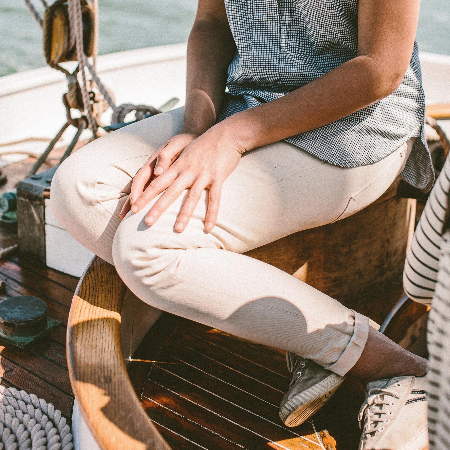 The Adler Jean in Cone Mills Natural