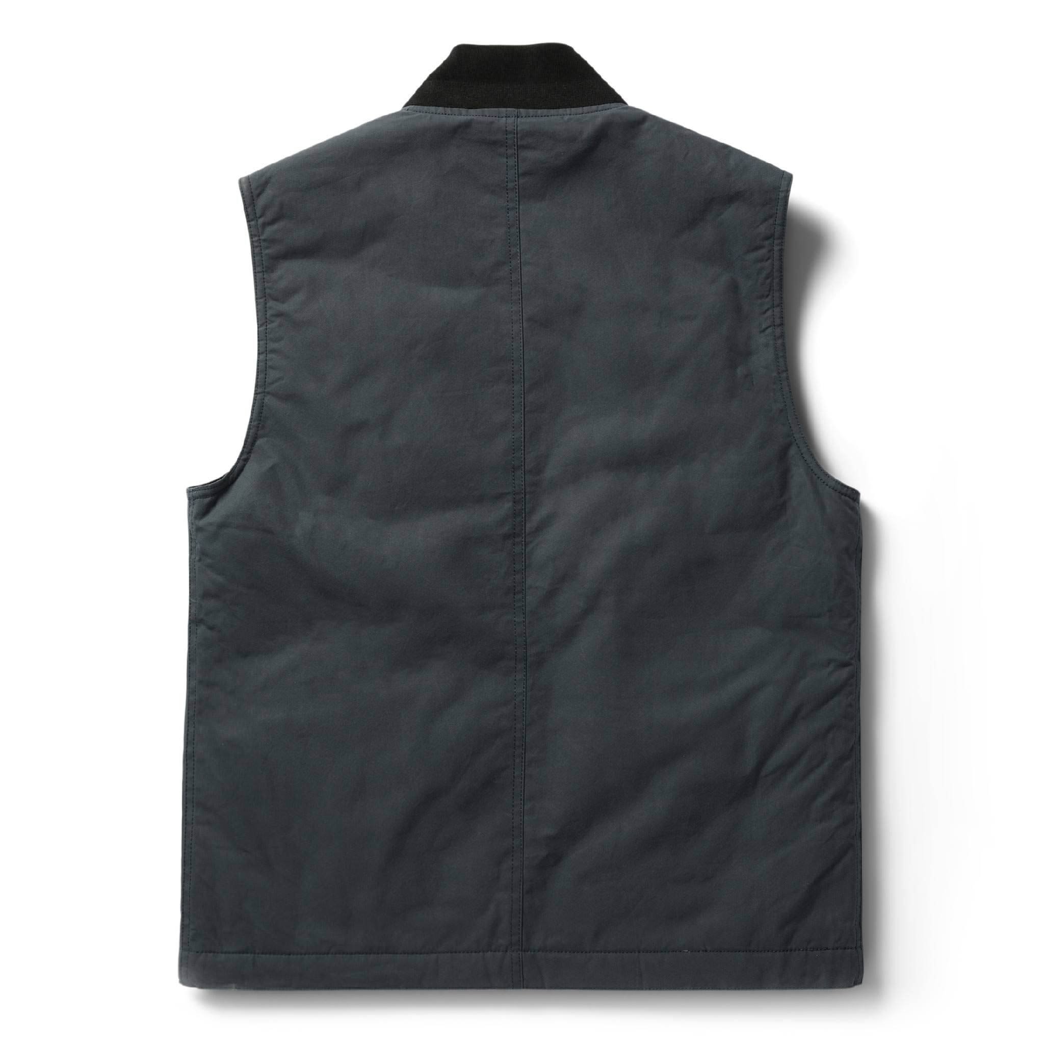 The Anchorage Vest in Charcoal Dry Wax