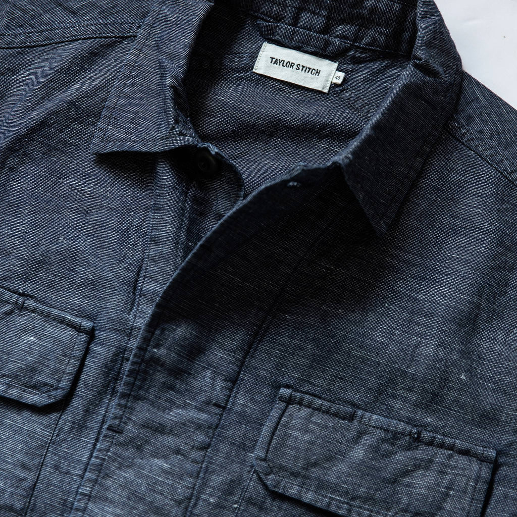 The BDU Shirt Jacket in Indigo Slub