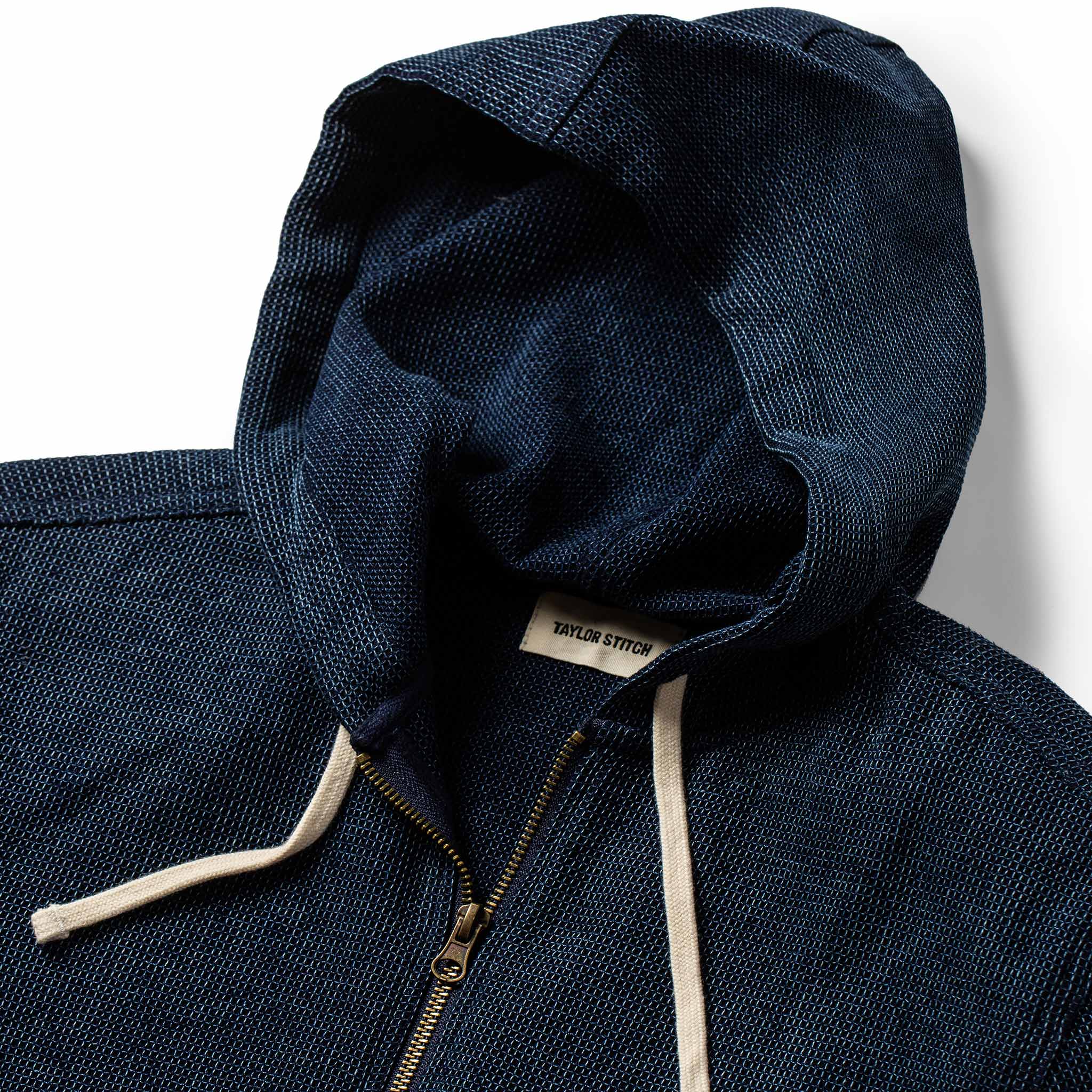 The Après Hoodie in Indigo Waffle