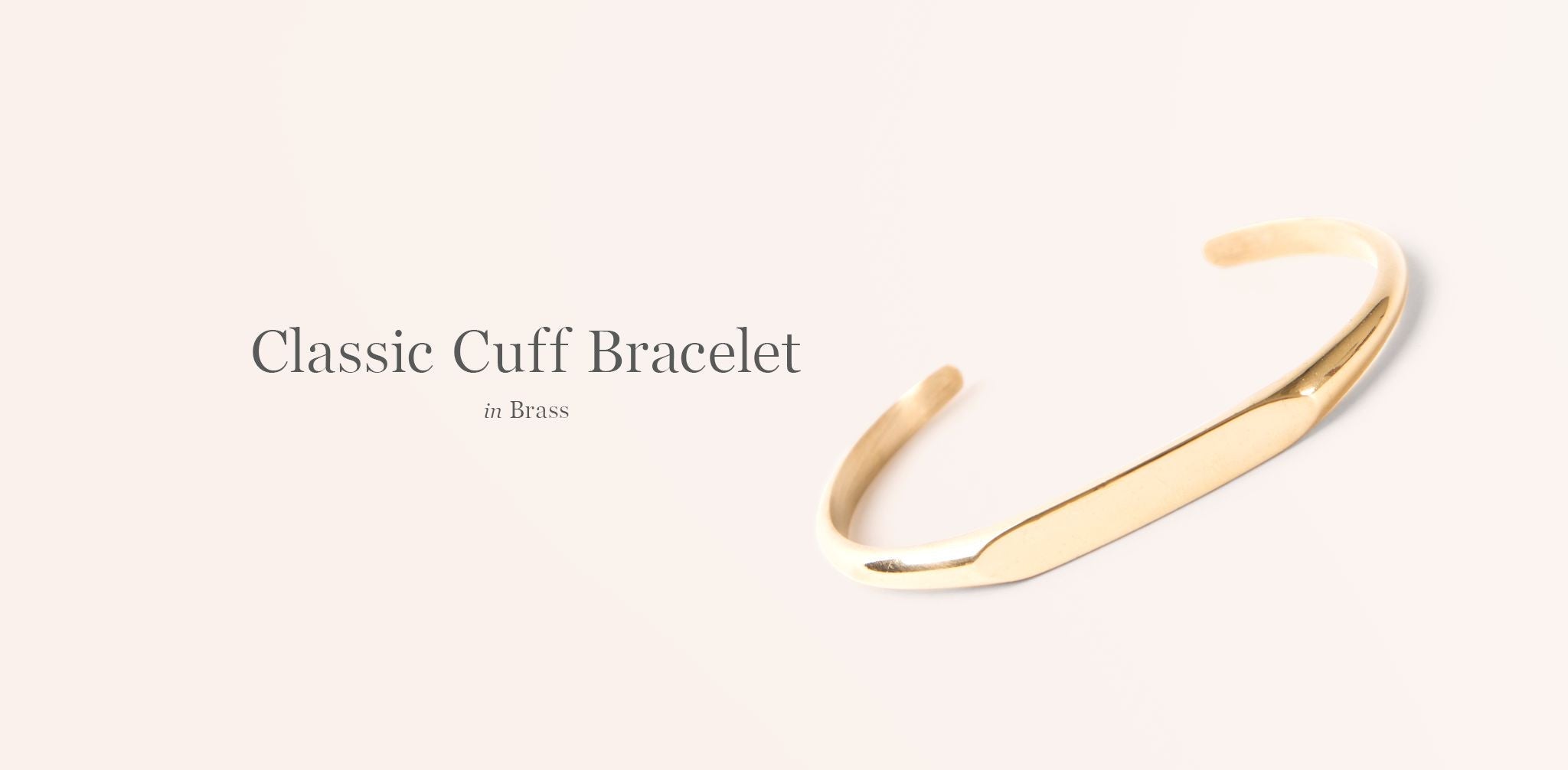 Classic Cuff Bracelet in Brass